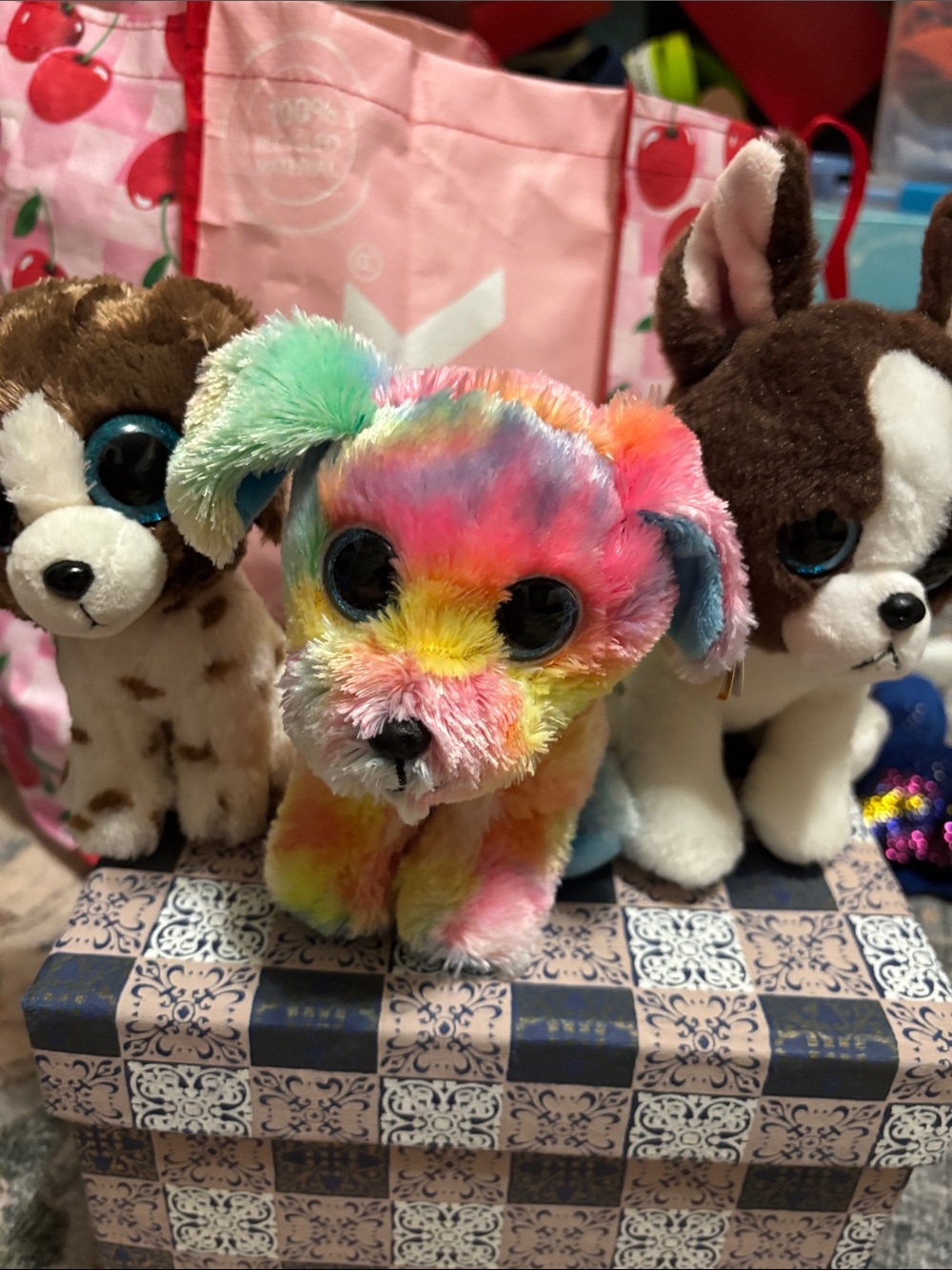 Ty Multicolor set of three doggies!